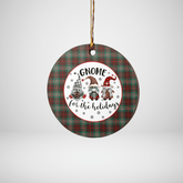 Clan Scott Brown Ancient Tartan Tartan Crest Gnome Round Ceramic Ornament SU92 Scott Brown Ancient Tartan Tartan Christmas
